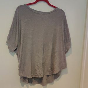 Simple grey tunic with pleated front